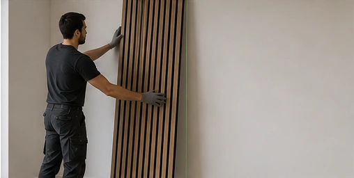 a man measuring