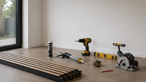 a man measuring