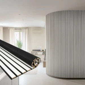 White acoustic panel curve